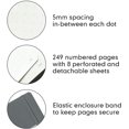 thumbnail image 2 of HTOOQ HTOOQ Medium A5 Dotted Hardcover Notebook (Black) HTOOQ 251 Numbered Pages Anthracite, 2 of 9