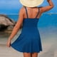 thumbnail image 5 of Traje de baño de una pieza para mujer, moda para mujer, sin mangas, sólido, cuello redondo, bikini, traje de baño push-up, acolchado, traje de baño, traje de baño de talla grande, mono de baño para mu, 5 of 5