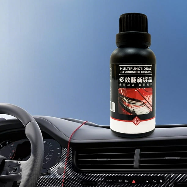 Agente restaurador de plástico automotriz Lisbinx | Cera restauradora negra de 10 ml para molduras interiores y exteriores | Restaura el brillo, mejora la dureza y protege contra los rayos UV