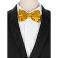 thumbnail image 4 of Zhengup Men's Sequin Shiny Bowtie Sparkling Adjustable Neck Solid Color Bow Ties for Prom Party, 4 of 4