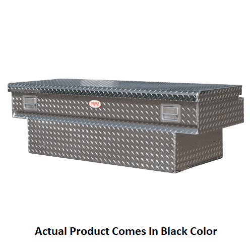 RKI M60SB-1NMAB Single Lid Aluminum Chest Box with Offset for Fullsize, Black