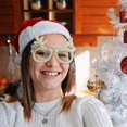 thumbnail image 3 of cedar garland E Christmas Ornaments Prom Party Glasses Adult Kids Dress Up Props Christmas Tree Antlers Prom Glasses Frame, 3 of 4