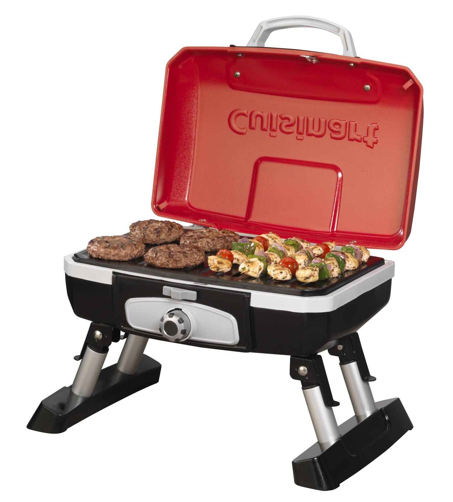 Cuisinart CGG-180T Petite Gourmet Portable Tabletop Outdoor Gas Grill, Red - image 2 of 9