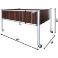 thumbnail image 2 of Foreman Raised Garden Bed 36”Lx24”Wx27”H 10 Year Warranty Premium HPL Plastic Wood Grain Aluminum Legs with Lockable Wheels Elevated Planter Box for Backyard Patio Balcony, Tosca, 2 of 5