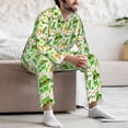 thumbnail image 7 of Fuzoiu St. Patrick's day Print Men's Long-Sleeved Pajama,Lounge Button Down Nightwear,Mens Notch Collar Pajama Set-X-Large, 7 of 7