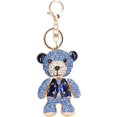 thumbnail image 1 of HAHADAXA Rhinestones Bear Keychain with Hook Cute Bear Key Chains Bling Purse Charms Backpack Key Fob for Birthday Festival Blue, 1 of 7