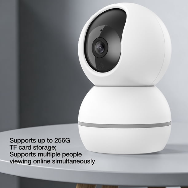 Cámara de seguridad interior con rotación Pan-Tilt, audio bidireccional, visión nocturna, detección de movimiento con IA | Compatible con WiFi, Plug-and-Play, ideal para el hogar,