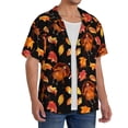 thumbnail image 2 of Naloa Thanksgiving Turkey 1 Men's Loose Fit Cuban Collar Short-Sleeve Shirt, Hawaiian Shirts, Mens Shirts Casual for Everyday Wear Outings-XX-Large, 2 of 5