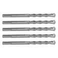 thumbnail image 4 of 5 Pcs Rotary Hammer Drill Bit 160mm Length 2 Flute Self Centering Carbide Tip Impact Drill Bits for Brick Stone Concrete 12mm/0.47in, 4 of 5