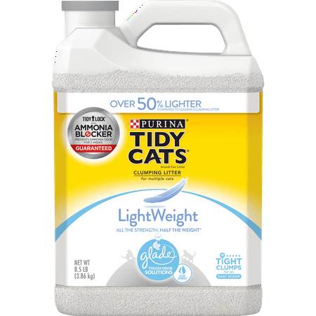 Purina Tidy Cats Light Weight, Low Dust, Clumping Cat Litter, LightWeight Glade Clear Springs Multi Cat Litter - 8.5 lb. (Best Cat Litter For Urine Odor)