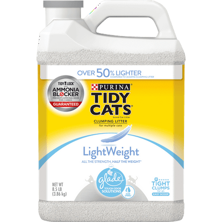 Purina Tidy Cats Light Weight, Low Dust, Clumping Cat Litter, LightWeight Glade Clear Springs Multi Cat Litter - 8.5 lb. (Best Clumping Cat Litter No Dust)