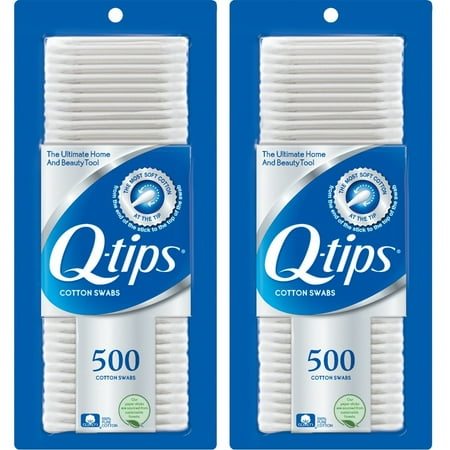 (2 pack) Q Tips Original Cotton Swabs 500 count