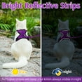 thumbnail image 6 of rabbitgoo Cat Harness and Leash for Walking, Escape Proof Soft Adjustable Vest Harnesses for Cats, Easy Control Breathable Reflective Strips Jacket, Purple, 6 of 13