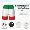 thumbnail image 3 of Men's 2 in 1 Swim Trunks with Compression Liner Italian Flag Quick Dry Beach Shorts, 3 of 6