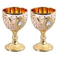 thumbnail image 2 of Copa De Vino En Relieve De Metal, Fase De aleación De Zinc Vintage Juego De Copas De Metal Vintage Pequeña Taza De Vino En Relieve Pequeña Copa De Vino De Matorral De Matices De, 2 of 7