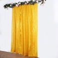 thumbnail image 2 of BalsaCircle 8x8 feet Gold Metallic Fringe Polyester Backdrop Curtain Panel Party Events Decorations Supplies, 2 of 8