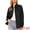 Black, variant on DARING DIVA Faux Suede Turn-Down Collar Long Sleeve Button Down Jackets XS Brown
