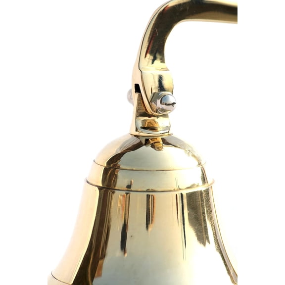 Trading Co Wall Mountable Nautical Brass Bell 4" Gold - Solid Brass Wall Hanging Ship Bell Nauticalmart