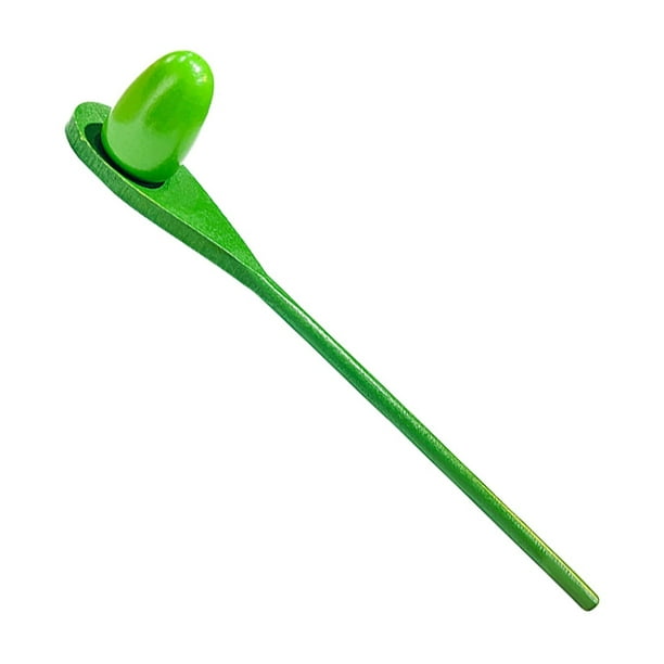 Ounissouiy Soporte de bola de cuchara de madera ABS para entrenamiento de equilibrio de niños equipo de entrenamiento inteligente de cuerpo de Juegos de césped verde