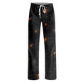 thumbnail image 4 of Fabrcox Halloween Women's Pajama Pants Funny Ghost Pumpkin Candy Sleep Pants Women Fall Winter Festival Soft Women's Lounge Pants Black L, 4 of 5