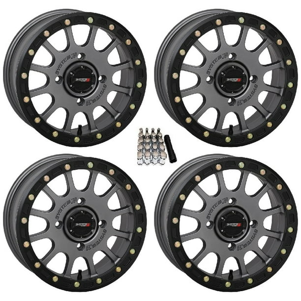 System 3 SB5 Beadlock Grey UTV Wheels 14" Polaris RZR 1000 XP / Ranger