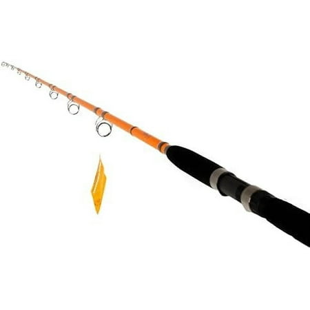 Fishing for Fun Rod - 7 6 One-Piece Orange Medium Heavy Action Spinning Fishing Rod with Super Grip Glow-in-The-Dark Tip Heavy-Duty Stainless-Steel Guides$$Sport & Recreation Other