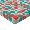thumbnail image 2 of Ambesonne Traditional Fitted Sheet, Retro Mosaic Motif, Twin XL Size, Warm Taupe Turquoise, 2 of 3