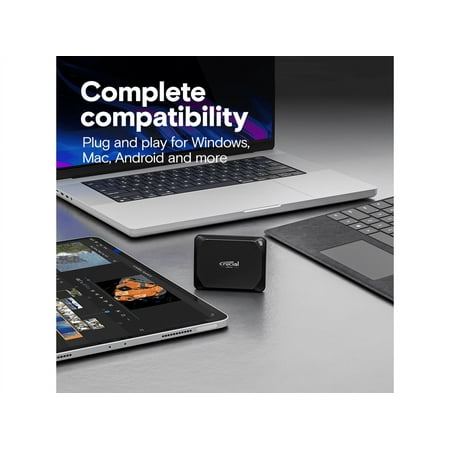 Crucial - X10 Pro 2TB USB-C External SSD - Black