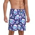 thumbnail image 2 of Fotbe crystal Skull flower leaf Pajama Shorts for Men, Men's Pajama Bottoms, Sleepwear,Short Pajama Pants-3X-Large, 2 of 9