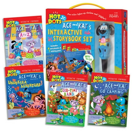 Educational Insights Hot Dots Jr. Interactive Storybooks, 4-Book Set with Ace Pen