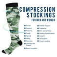 thumbnail image 2 of FORMRS Womens Knee High Socks Casual Long Thick Travel Daily Wear, 2 Pairs, Army Green Camouflage Pattern, 2 of 6