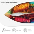 thumbnail image 3 of KLL Vibrant Rainbow Butterfly A Decorative Throw Pillow Covers Velvet Soft for Couch Sofa Bedroom Living Room Outdoor (No pillow core)- 20"x20", 3 of 5