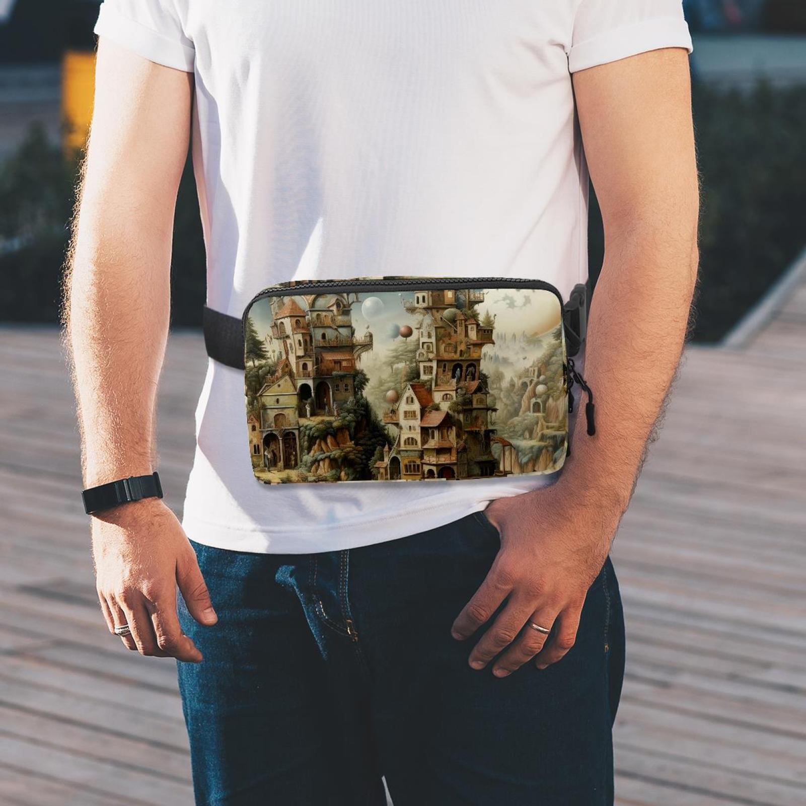 Bohemia Lightweight Adjustable Fanny Bag Running Belt Waist Pack with Extension Strap Unisex
