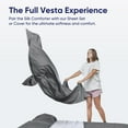 thumbnail image 2 of Vesta Cooling Sheet Set | Bamboo Sheets for Hot Sleeper, Soft, Breathable & Lightweight, Fitted Sheet, Flat Sheet, 2 Pillowcases, King Size, Stardust Grey, 2 of 6