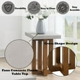thumbnail image 2 of Keven's End Table Featuring a Striking Faux Concrete Top and Walnut Finish, 2 of 5
