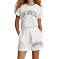 thumbnail image 5 of WELOIJEVBE Girl Summer Outfits Sets Casual Cap Sleeve T-Shirt Top and Shorts for Child Girls Girls Size Clothes 4-5 Years, 5 of 5