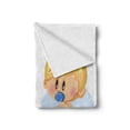thumbnail image 2 of Gender Reveal Soft Flannel Fleece Throw Blanket, Babies Playing Together Newborn Childhood Romantic Happiness Theme, Cozy Plush for Indoor and Outdoor Use, 50" x 60", Multicolor, by Ambesonne, 2 of 6