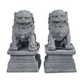 thumbnail image 3 of 1 par de estatuas de leones de estilo asiático Colco decoración de jardín piedra en miniatura 4,5 cm x 3 cm x 2,2 cm, 3 of 8