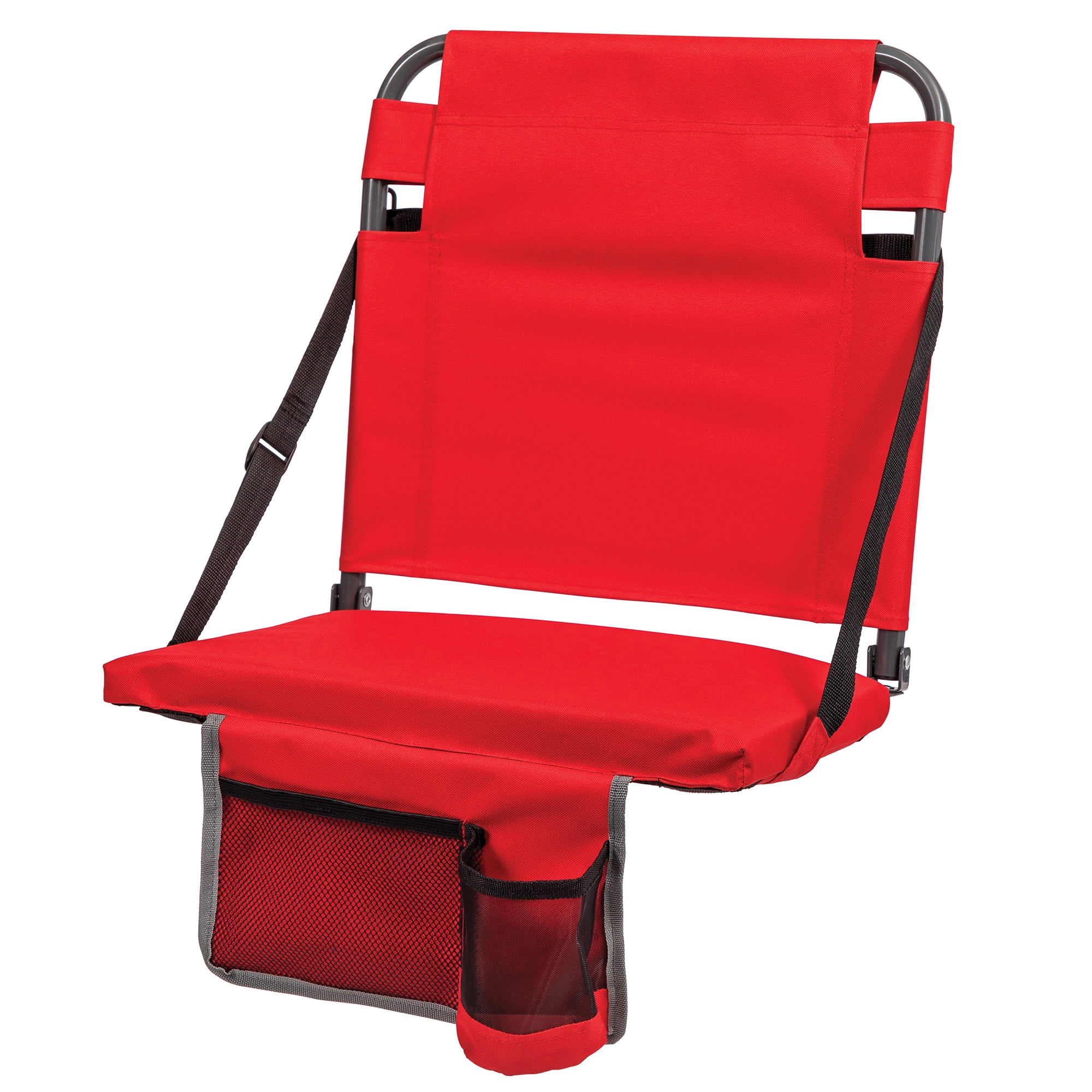 Stadium Seat Folding Chair Padded Foam Bleacher Cushion Football Boat Sports Red 