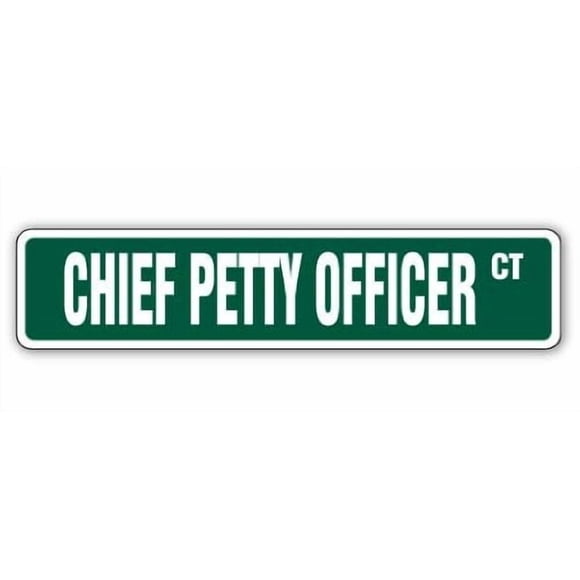 SignMission Chief Petty Officer Aluminum Street Sign CPO Canadian Navy New | Indoor/Outdoor | Â 30" Wide, 7" X 30" Aluminum Sign, 7" X 30" Aluminum Sign