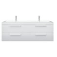 thumbnail image 2 of Eviva Surf 57" White Modern Bathroom Vanity Set with Integrated White Acrylic Double Sink, 2 of 8