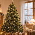 thumbnail image 6 of Hvmvliv 49 Pack Velvet Christmas Balls Flocked Tree Ornaments Plastic Hanging for Xmas Tree Holiday Decor, 6 of 8