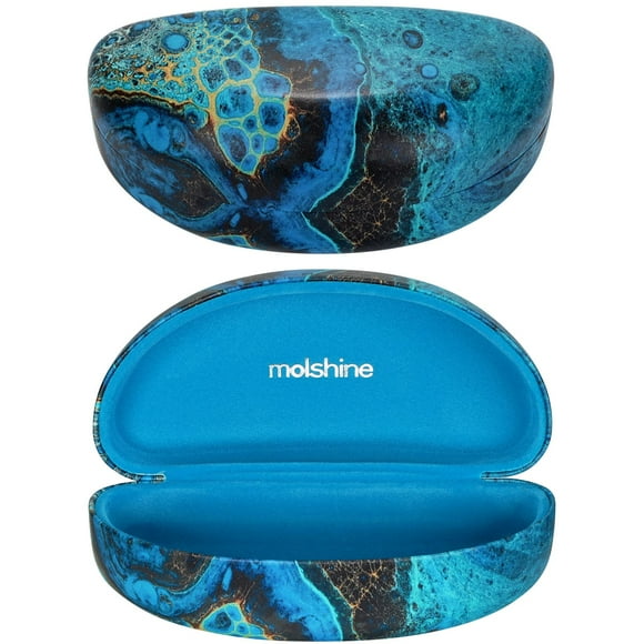 Estuche rígido para lentes de sol molshine Fondo Marino Cian