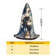 thumbnail image 2 of Honeii Exotic Blue Cat Print Poncho Cape, Cloak Coat, Snuggly Hooded Wearable Blanket, Hooded Cape For Teenagers,Halloween Costumes-Medium, 2 of 7