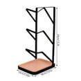 thumbnail image 5 of KALLORY Kitchen Pot Lid Rack Holder 34.00X18.00X14.00CM Black Carbon Steel Plastic Multifunctional Storage Shelf 1Pcs, 5 of 6