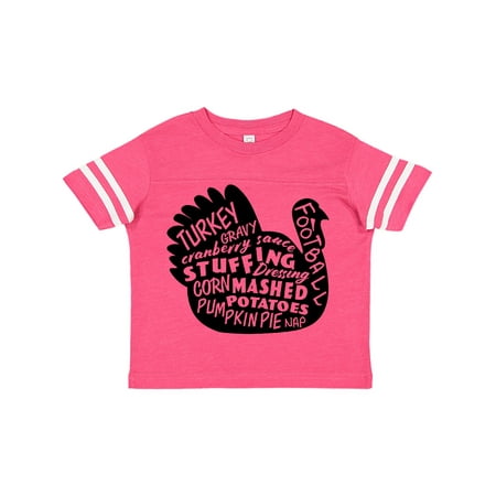 

Inktastic Turkey Stuffed with Thanksgiving Words Gift Toddler Boy or Toddler Girl T-Shirt