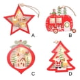 thumbnail image 4 of Matsuzay Mini adorno de de Navidad Santa Claus colgante con ventana decoración de pared hogar rústico Año Nuevo decoración de arte Kits de decoración para fiestas Estrella Matsuzay HA009996-01, 4 of 6