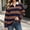 #6Brown, variant on Womens Oversized Striped Polo Shirt Lapel Collared Y2K T Shirt Long Sleeve Rugby Sweatshirt