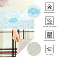 thumbnail image 3 of Yayeee Bath Rug for Bathroom Floor Non Slip Rectangle Fluffy Soft Absorbent Mat, 16"x24", Cream Plaid, 3 of 7