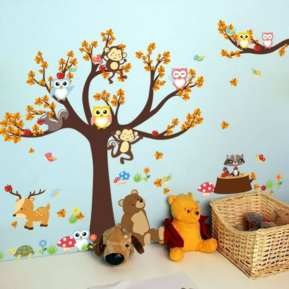 COSMOBETTY Tree Shape Wall Decals 1 Kids Room and Home Decoration